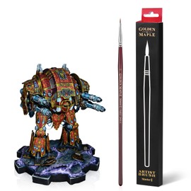 Kolinsky Sable Miniature Brush, Model Brush 0, golden maple Sable Watercolour Brush Detail Brush Artist Brush for Miniature Painting, Watercolour Painting, Warhammer 40 K