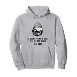 Karl Marx with Tin Foil Hat, Tinfoil hat, funny Marx Pullover Hoodie