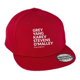 Hippowarehouse Grey Yang Karev Stevens O'Malley# Squadgoals Snapback hat Premium Printed 5 Panel Flat Peak Cotton OneSize Adults