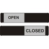 Seco Open/Closed Sliding Sign, 255mm x 52mm - Aluminum/PVC