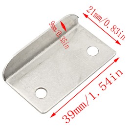 LQ Industrial 10pcs Cabinet Cupboard Drawer L Shaped Lock Strike Plate 21x39x9mm Angled Drawer Lock Strike Plate for Home and Office