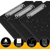 HERKKA 25 Pack Plastic Clipboards, Black, A4 Letter Size, 12.5