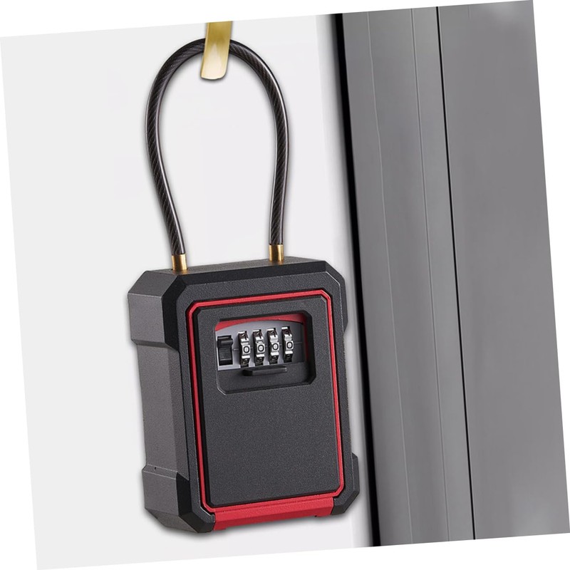 SHINEOFI 1Set Lock Box with Code Wall Mount Key Storage