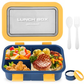 Huifoo Lunch Box Set, 1250 ml Lunch Box with Compartments Children, Adults, Lunch Box, Breakfast Box, Lunch Box, Lunch Box, Lunch Box, Lunch Box, Lunch Box with Cutlery