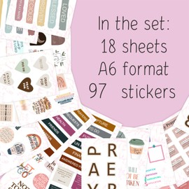 Prayer Board Stickers - Prayer Board Supplies Kit for Women, Prayer Journal Supplies - Christian Decals, Faith and Bible Stickers
