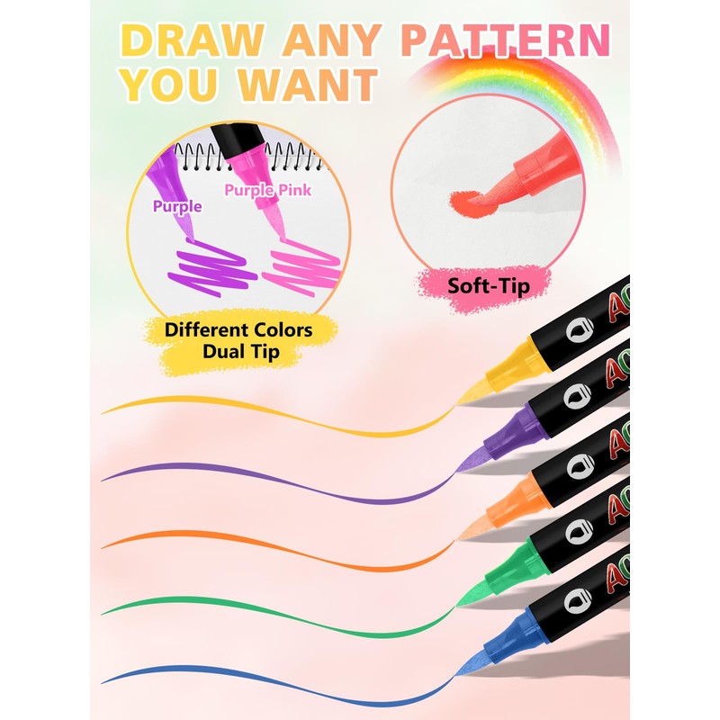48 Colors Nail Art Pens Set 3D Acrylic Paint Nail