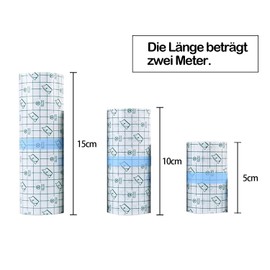ZZMORNI Tattoo Film 3 Rolls Total 6 m Tattoo Plaster 15 cm / 10 cm / 5 cm x 2 m Tattoo Aftercare Large Tattoo Plaster Waterproof Tattoo Film Transparent Bandage Tattoo Film Healing Second Skin Tattoo