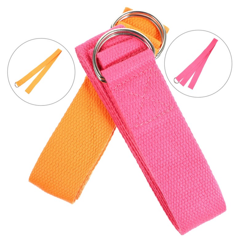 KOMBIUDA 2pcs Yoga Stretch Strap 1.8m Nonelastic Pilates Band for