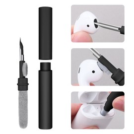 Vicloon Reinigungsset für Airpods Pro 1 2,3 In 1 Multifunktions-Reinigungsstift weiche Bürste für Bluetooth-Kopfhörer, Tasche, Reinigungsset, Reinigungsbürste für Earbuds Cleaning Kit-Schwarz