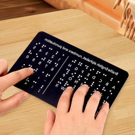 F Fityle Braille Alphabet Board Teaching Aid Tactile Braille Education Gift Braille Learning Educational Tool for Students Beginners