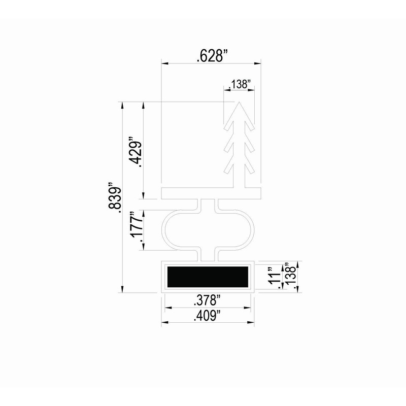 TMH Magnetic Weather Stripping Door Seal for Metal Doors -