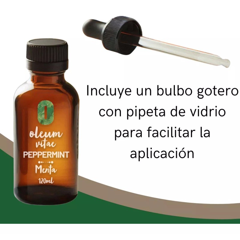 Oleum Vitae Aceite Esencial 100% Puro De Menta 120ml