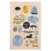 SeaSalt Ships Cat and First Mate Cotton Tea Towel