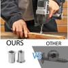 100pcs M6 Flat Head Aluminum Rivet Nuts, 15mm Length 9mm