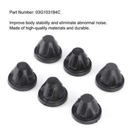 Engine Cover, Engine Cover Rubber, Engine Valve Cover Nozzle Set, 6 Pieces Engine Cover Grommets Rubber Trim 03G103184C Replacement for PD100 PD140 PD170