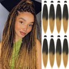 Two Tone Braiding Hair Pre Stretched,26 Inch 8 Pack Prestretched