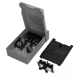 HIITIO 240VAC 60 Amp Fused AC Disconnect Box, Outdoor Waterproof Metal Enclosure with Pull-Out Switch - for Home & Light Commercial HVAC, Condensing Units & Air Conditioning Systems - UL Listed