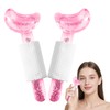 2pcs Ice Globes for Facials, Ice Roller Mold Set for Eyes and Face, Ice Balls for Face, Facial Ice Globes Mold, Skin Care Tools for Brighten Tighten Skin Hot & Cold Use (Moon-Pink)