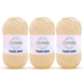 Hilo de ganchillo 60% algodón 40% acrílico - 3 madejas - Fina/Deportiva color salmón - Ideal para muñecos Amigurumi y prendas para bebés