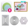 3 Different Shapes of Cutting Dies Stencil Metal Template Molds(Rectangle,Circle