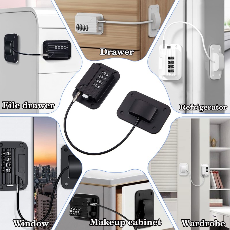 New Refrigerator Locks with Combination - Child Proof Fridge Locks