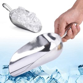 Multipurpose Scoops 1 Piece Aluminum Scoop Kitchen Shovel Metal Scoop for Ice Flour Sugar Baking Pantry