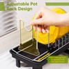 VUSIGN Dish Drying Rack with Drainboard, Dish Drainer Extendable Spout