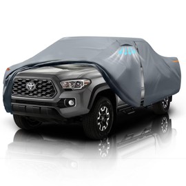 Truck Cover Custom Fit 1995-2025 Tacoma Xtra/Access/Double Cab Short Bed(5'-6.125') with Door Zipper, 10 Layers Outdoor Heavy Pickup Truck Cover Waterproof All Weather, Wind Dust Sun Protector.