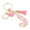 PATIKIL Initial Letter Keychain, Letter J Heart Design Charm with