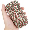 Christmas Twine String Green Red and White Baker String, 2mm,100m,