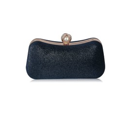 CORIOS Velvet Evening Bags for Women Glitter Handbag Shining Clutch Bag Shiny Shoulder Bag Chain Bag Purse Elegant Shoulder Bag for Cocktail Party Dance Party Evening Party, darkblue, Unique, shiny