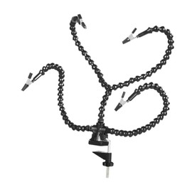 Qianly Helping Hands Soldering Station Flexible Helping Hand Arms Third Hand Soldering Tool for Welding Modeling Jewelry Electronic, Black