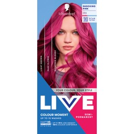 Schwarzkopf LIVE Colour Moment 093 Shocking Pink, with HaptiQ Anti-Damage System, Semi-Permanent Pink Hair Dye, Up to 15 Washes