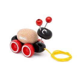 BRIO 30348 Pull-Along Ant, Pull-Along Toy for Children from 12 Months, Toy from 1 Year