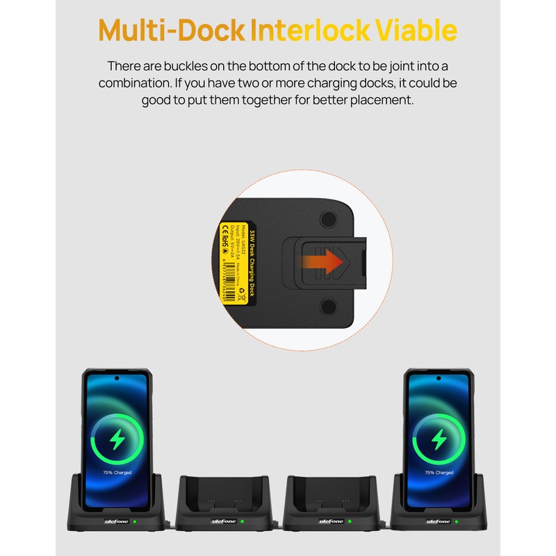 Ulefone Armor 26 Ultra 33W Desk Charging Dock, Wireless Charging
