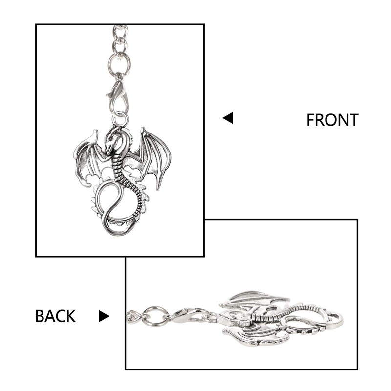 TREEWETO Men's Double Albert Chain Pocket Watch Curb Link Key