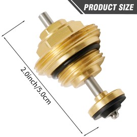 Hoypeyfiy 2 x distributor M30 x 1.5 mm G1/2 brass return bolt, distributor valve core and heating circuit distributor, underfloor heating distributor for UFH actuator