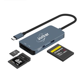 CFexpress Lector de Tarjetas USB-C 3.2, 3 en 1 CFE Tipo-B y SD y Micro SD TF, USB C para CFE Tipo B Lector de Tarjetas de Memoria para Cámara Nikon Canon Panasonic