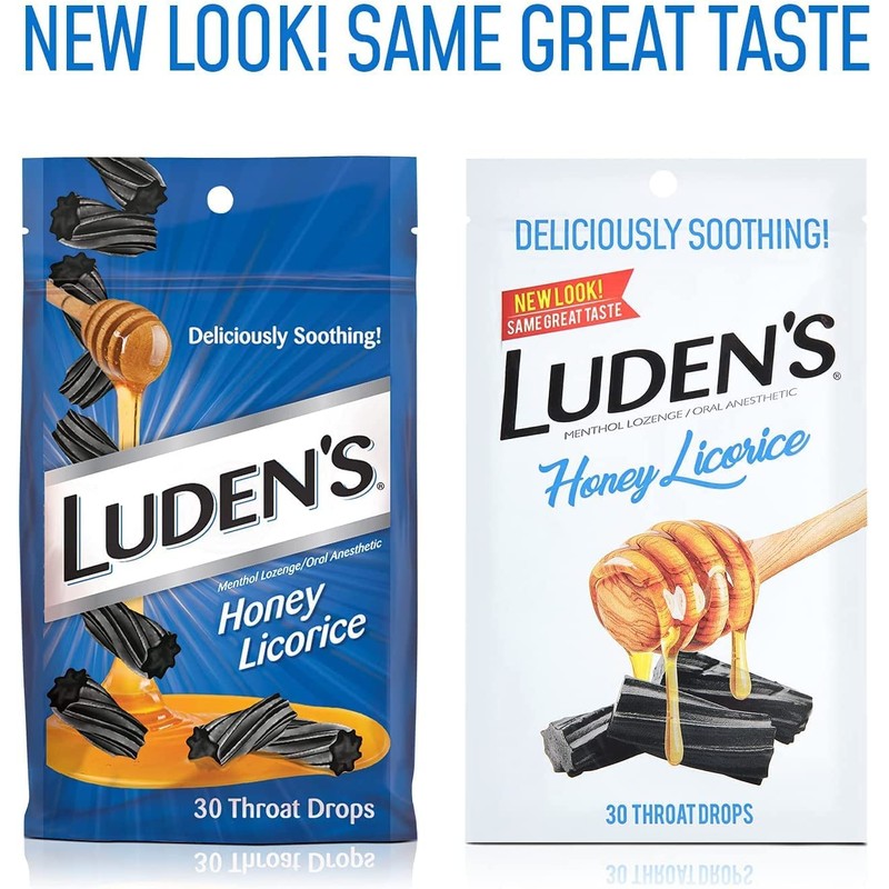 Luden's Soothing Throat Drops, Honey Licorice, 30 ct (Pack of
