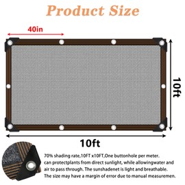 Shade Cloth - for Plants Greenhouse, 70% Sunblock Shade Sails -for Outdoor Garden Pergola Patio Lawn Pool Sun Shade Cloths for Kennel Chicken Coop Easier to Hang Plant Shade Net Cover