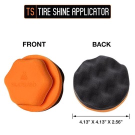Suds Lab TS Tire Shine Applicator Pad - Reusable Foam Applicator for Tire Treatments - Use with Tire Gel, Tire Shine, Tire Wet, Tire Balm, and More! Merkury Innovations - Pack Size: Single