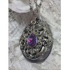 FANCY FOX BOUTIQUE DUELING DRAGONS BREATH LOCKET NECKLACE AMULET MEDIEVAL