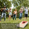 Pointyard Portable Cornhole Board Set - Foldable Aluminum Frame Cornhole