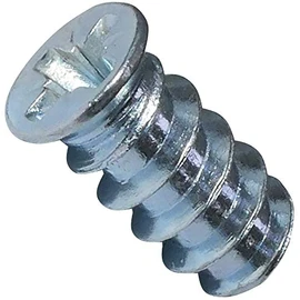 AERZETIX - C44759 - Set of 100 - Euro Screws Furniture Screws for Furniture Cabinet Wardrobe Built-in Cabinet - Wooden Assembly - Diameter 6.3 x 13 mm - Galvanised Steel Metal - Imprint Pozidriv