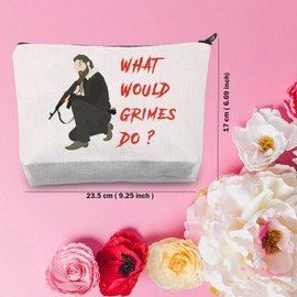 TV Show Merch Zipper Bag Rick Grimes Gift Zombie TV Show Inspired Toiletry Bag for TV Show Fans TWD Gift, Grimes Do, Cosmetic Bags
