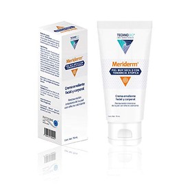 MERIDERM - Crema a base de Cúrcuma, emoliente facial y Corporal para piel con resequedad o tendencia atópica, con alta absorción,75ml - Restauración intensiva con efecto calmante