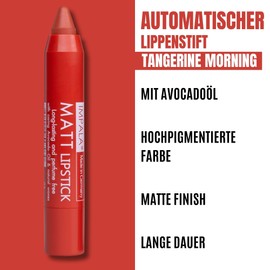 Impala - Automatic Lipstick Matt Tangerine Morning Colour Nº 03 | Langanhaltender matter Lippenstift | Feuchtigkeitsspendender Lippenstift mit cremiger Textur und Balsam-Effekt