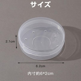 ESJNNK Puff Case, Set of 2, Round Makeup Sponge Case, Puff Organizer, Breathable, Dustproof, Transparent, Storage, Powder Puff Plastic Cosmetic Sponge Case, Travel, Portable (Diameter 2.4 inches (6.2