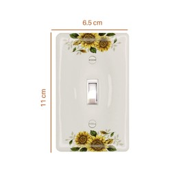 Sunflowers Wallplate Ceramic Porcelain Switchplate Cover, SingleToggle_3004T
