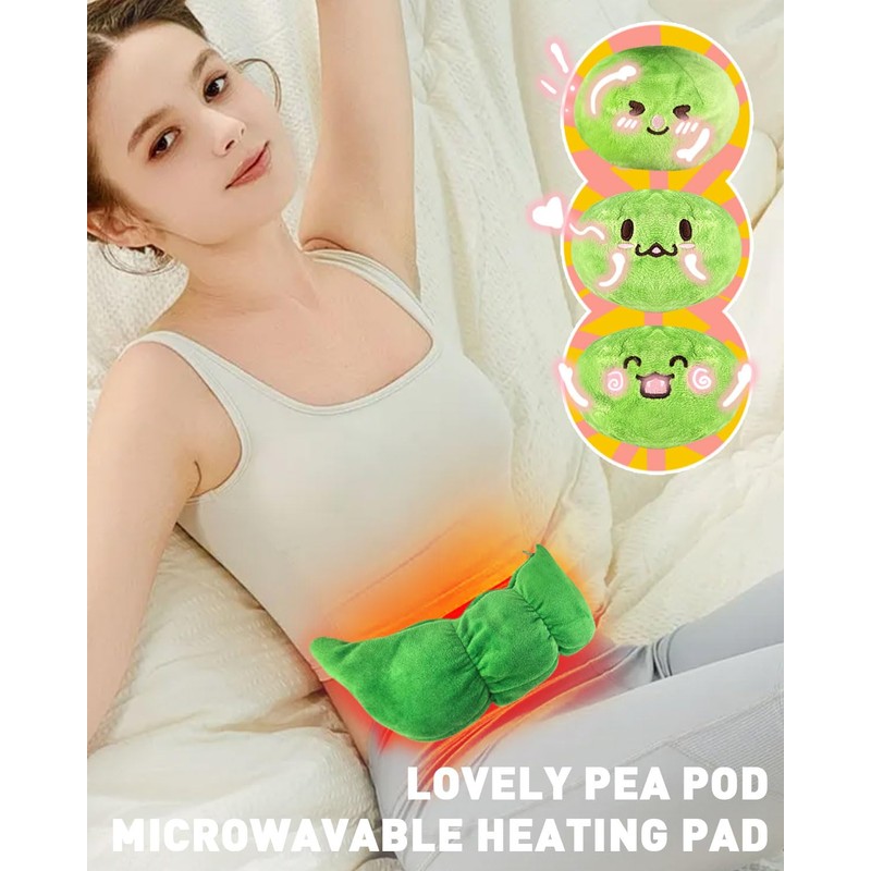 COMOIL Peas in a Pod Plush Microwave Heating Pad -